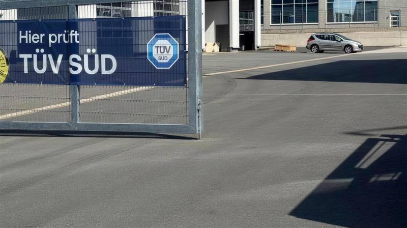 Zufahrt zum Gelände der Prüfstelle